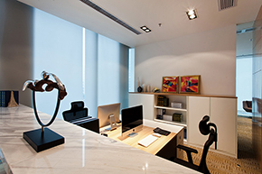 450平商貿(mào)公司辦公室裝修設(shè)計實景案例