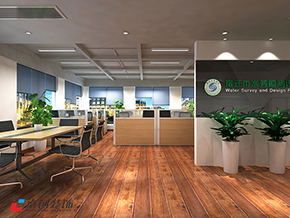 蔚藍(lán)商務(wù)港E座辦公室裝修設(shè)計效果圖案例